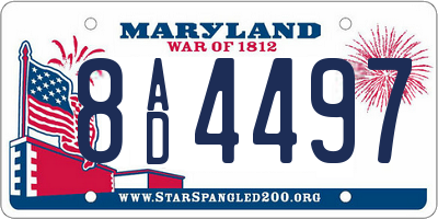 MD license plate 8AD4497