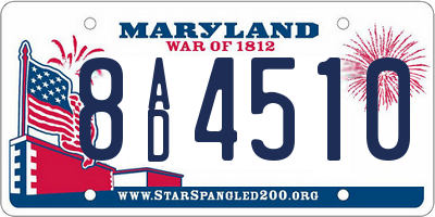 MD license plate 8AD4510