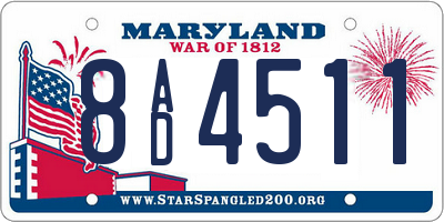 MD license plate 8AD4511