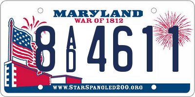 MD license plate 8AD4611
