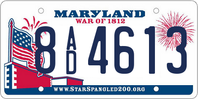 MD license plate 8AD4613