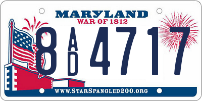 MD license plate 8AD4717