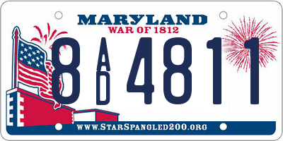 MD license plate 8AD4811
