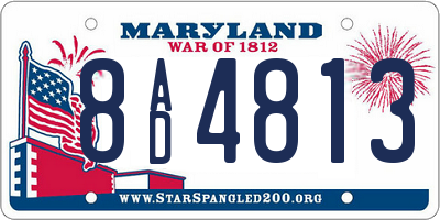 MD license plate 8AD4813