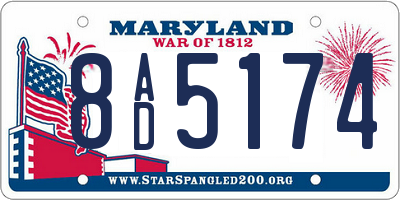 MD license plate 8AD5174