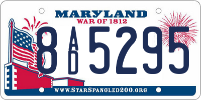 MD license plate 8AD5295