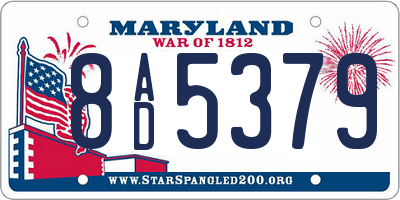 MD license plate 8AD5379