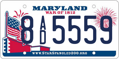 MD license plate 8AD5559