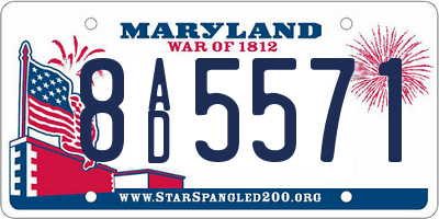 MD license plate 8AD5571