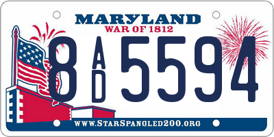 MD license plate 8AD5594