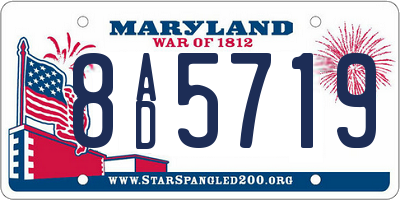 MD license plate 8AD5719