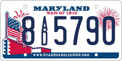 MD license plate 8AD5790