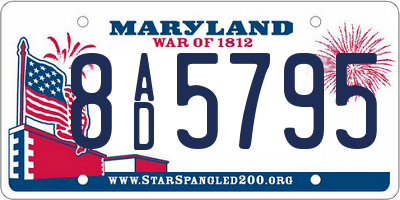 MD license plate 8AD5795