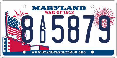MD license plate 8AD5879