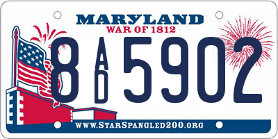 MD license plate 8AD5902