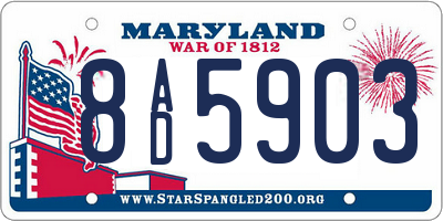 MD license plate 8AD5903