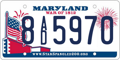 MD license plate 8AD5970