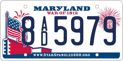 MD license plate 8AD5979