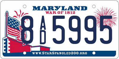 MD license plate 8AD5995