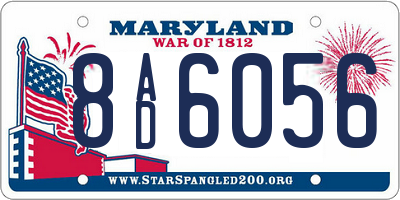MD license plate 8AD6056