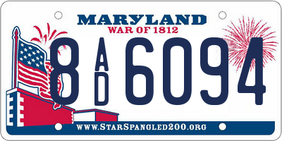 MD license plate 8AD6094