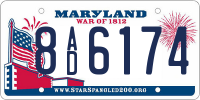 MD license plate 8AD6174
