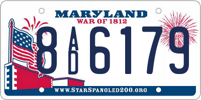 MD license plate 8AD6179