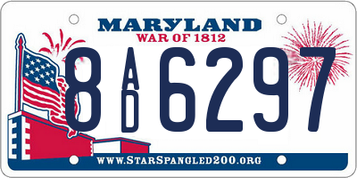 MD license plate 8AD6297