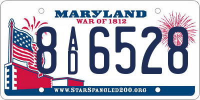 MD license plate 8AD6528