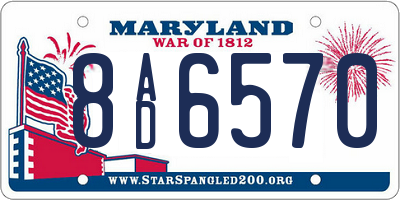 MD license plate 8AD6570