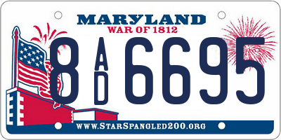 MD license plate 8AD6695