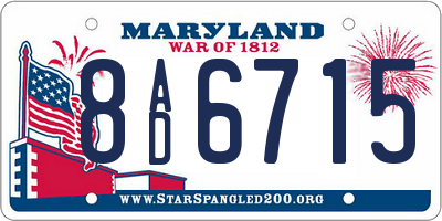 MD license plate 8AD6715