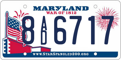 MD license plate 8AD6717