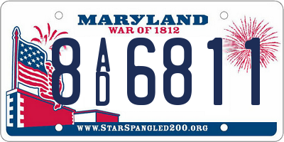 MD license plate 8AD6811