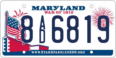 MD license plate 8AD6819