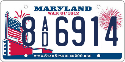 MD license plate 8AD6914