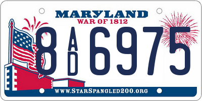 MD license plate 8AD6975