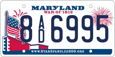 MD license plate 8AD6995