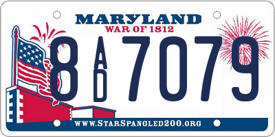MD license plate 8AD7079