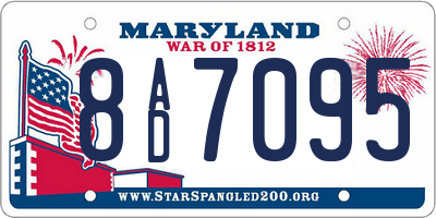 MD license plate 8AD7095