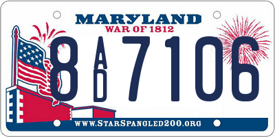 MD license plate 8AD7106