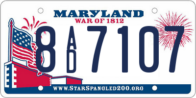 MD license plate 8AD7107
