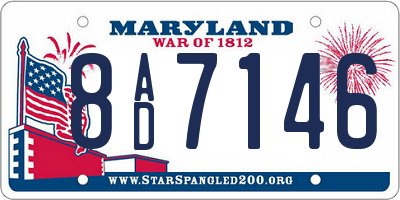 MD license plate 8AD7146