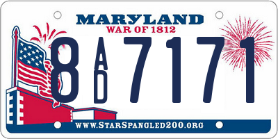 MD license plate 8AD7171