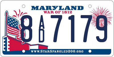 MD license plate 8AD7179