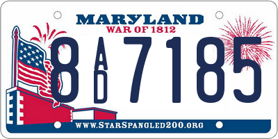 MD license plate 8AD7185