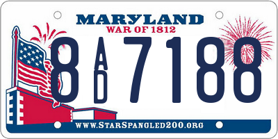 MD license plate 8AD7188