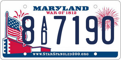 MD license plate 8AD7190