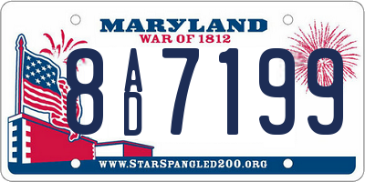 MD license plate 8AD7199