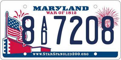 MD license plate 8AD7208